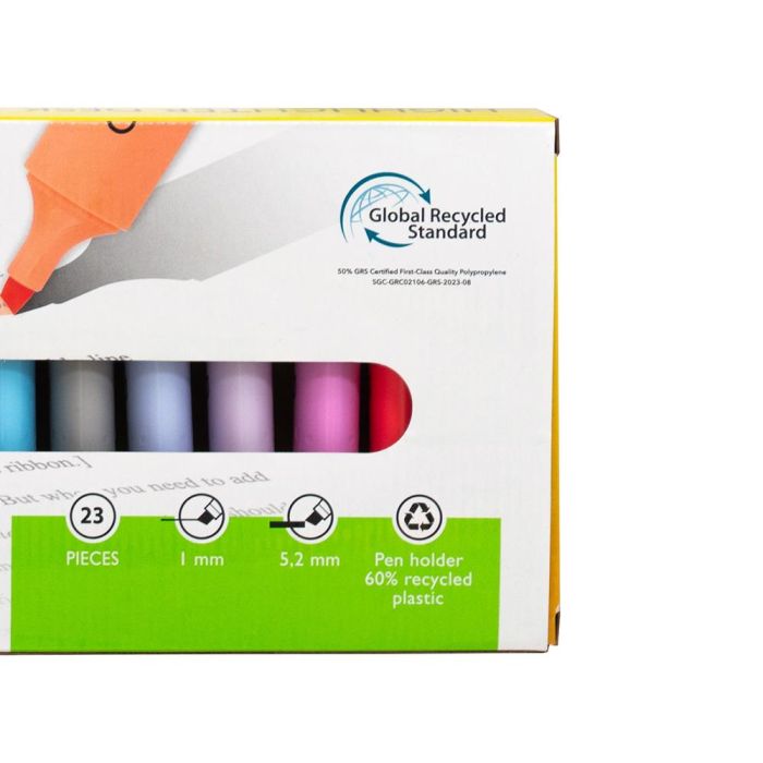 Rotulador Q-Connect Fluorescente Punta Biselada Estuche De Sobremesa 23 Unidades Colores Surtidos 3