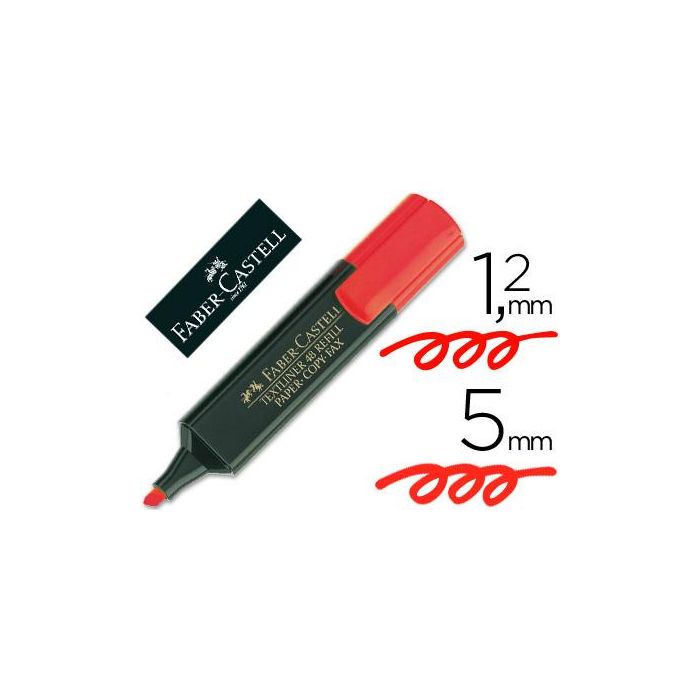 Rotulador Faber Fluorescente 48-21 Rojo 10 unidades