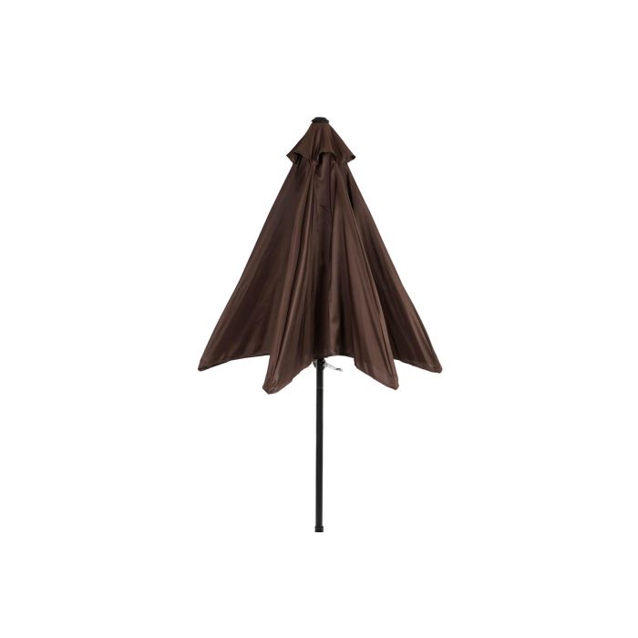 DKD Home Decor Parasol Sunlla Plegable Desmontable Marrón y Negro de Acero y Poliéster 270x270x250 cm para Terraza y Jardín 4 DKD Home Decor Parasol Sunlla Plegable Desmontable Marrón y Negro de Acero y Poliéster 270x270x250 cm para Terraza y Jardín 4