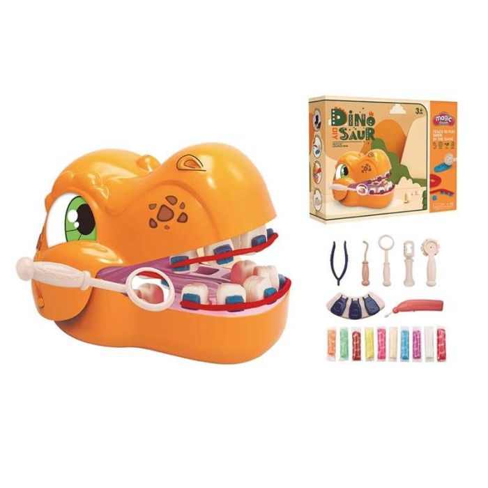 Juego plastilina magic dough dentista dinosaurios 1