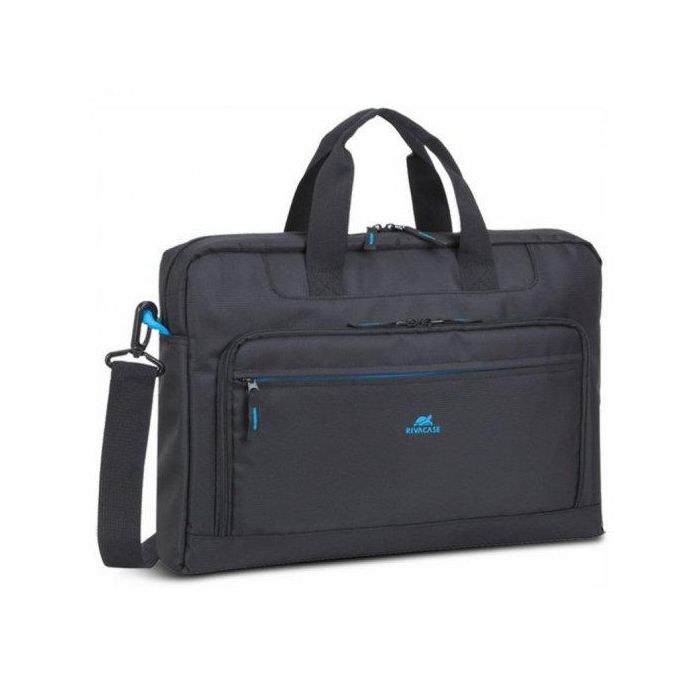 Rivacase 8059 Funda Protectora Rígida Regent II para Portátil de 17.3 Pulgadas con Tirante para Hombro, Poliéster Negro 2