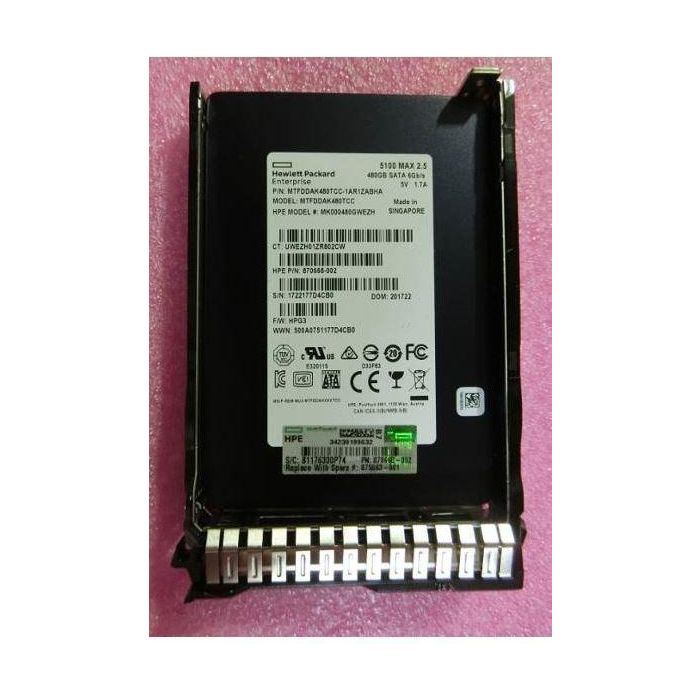 Hewlett Packard Enterprise 480GB, 2.5", SATA III, MU, SFF, SC 1