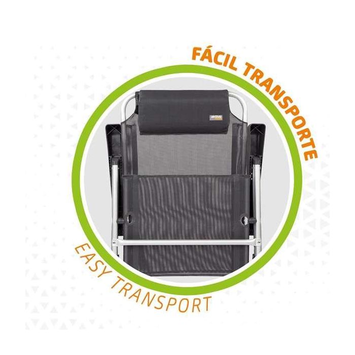 Silla camping aluminio reclinable 5 posiciones 44x55x101cm 11 Silla camping aluminio reclinable 5 posiciones 44x55x101cm 11