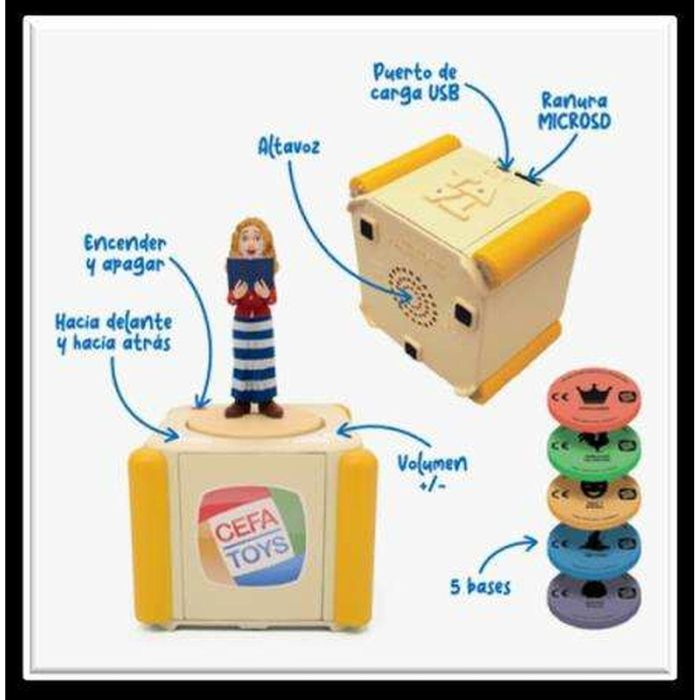 Figura y cuentacuentos beatriz montero.coloca la figura en el audio box para escuchar los cuentos.incluye cable de carga usb. 5 Figura y cuentacuentos beatriz montero.coloca la figura en el audio box para escuchar los cuentos.incluye cable de carga usb. 5
