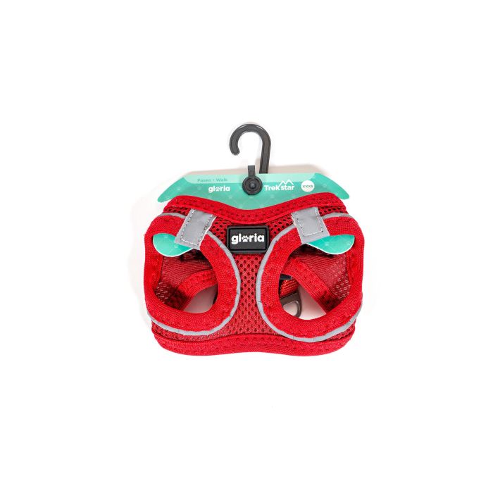 Gloria Arnés-Vestido Air Mesh Trek Star Transpirable Ligero Refrescante Reflectante Rojo XXXS - Cuello 18-20cm Pecho 24.5-26cm 5