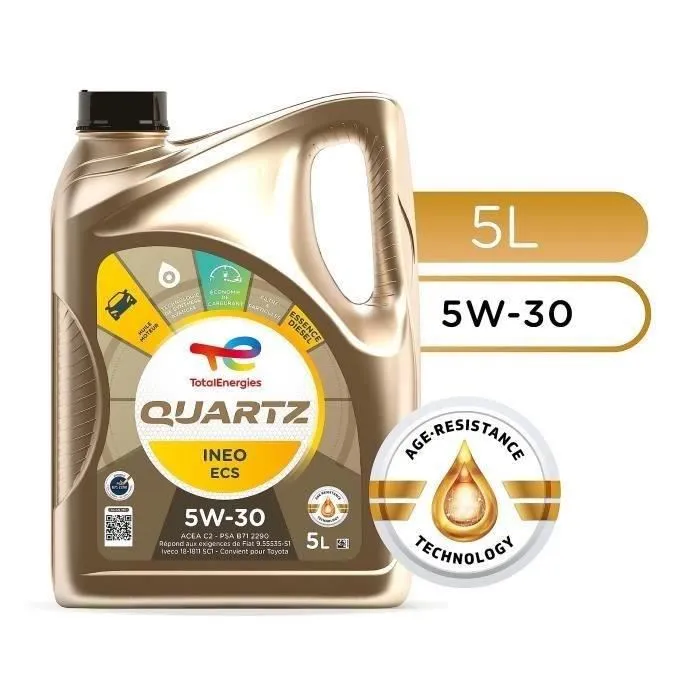 Totalenergies QUARTZ INEO ECS 5W30 Aceite Gasolina y Motor Diesel 5L 1