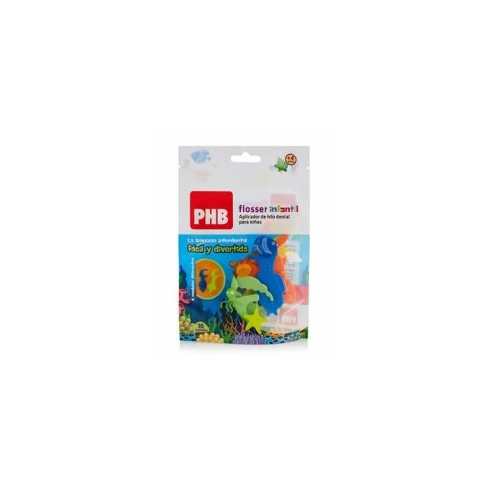 PHB Aplicador Hilo Dental Flosser Infantil Pequeño 16 Unidades