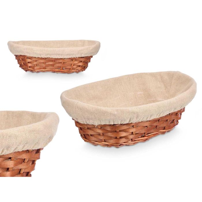 Cesta Ovalada Mimbre Madera Kipit 29X10CM (36 Unidades) Cesta Ovalada Mimbre Madera Kipit 29X10CM (36 Unidades)