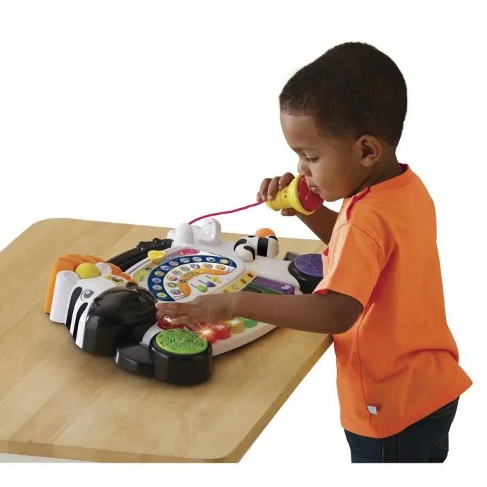 Vtech Baby Jungle Rock - Zebre Piano - Juguete musical para niños con piano interactivo y micrófono 2 Vtech Baby Jungle Rock - Zebre Piano - Juguete musical para niños con piano interactivo y micrófono 2