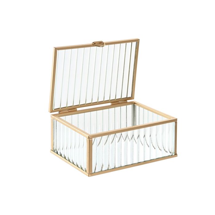 Joyero Glam DKD Home Decor Transparente Dorado 11 x 6 x 15 cm (4 Unidades) 1 Joyero Glam DKD Home Decor Transparente Dorado 11 x 6 x 15 cm (4 Unidades) 1