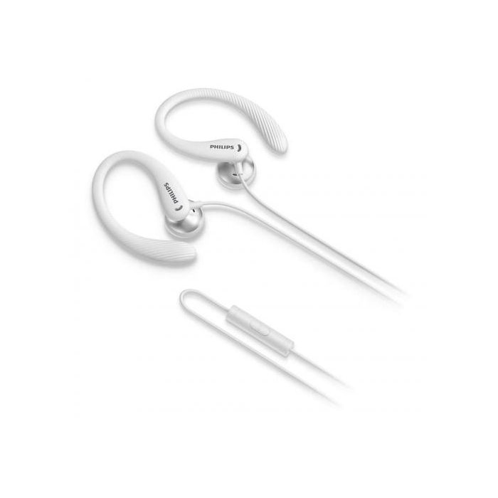 Philips Auriculares Deportivos con Micrófono, Blanco