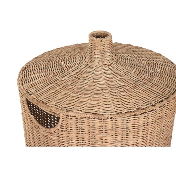DKD Home Decor Cesta de Ratán y Metal Tropical Natural 42 x 63 x 42 cm Set de 2 2
