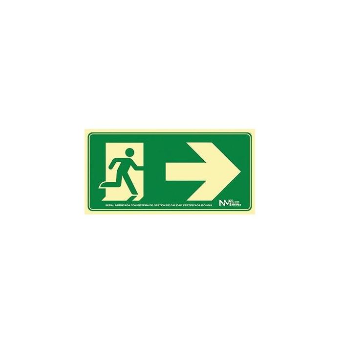 Archivo 2000 Señal "Salida De Emergencia Derecha" 160x320 Pvc Verde Archivo 2000 Señal "Salida De Emergencia Derecha" 160x320 Pvc Verde