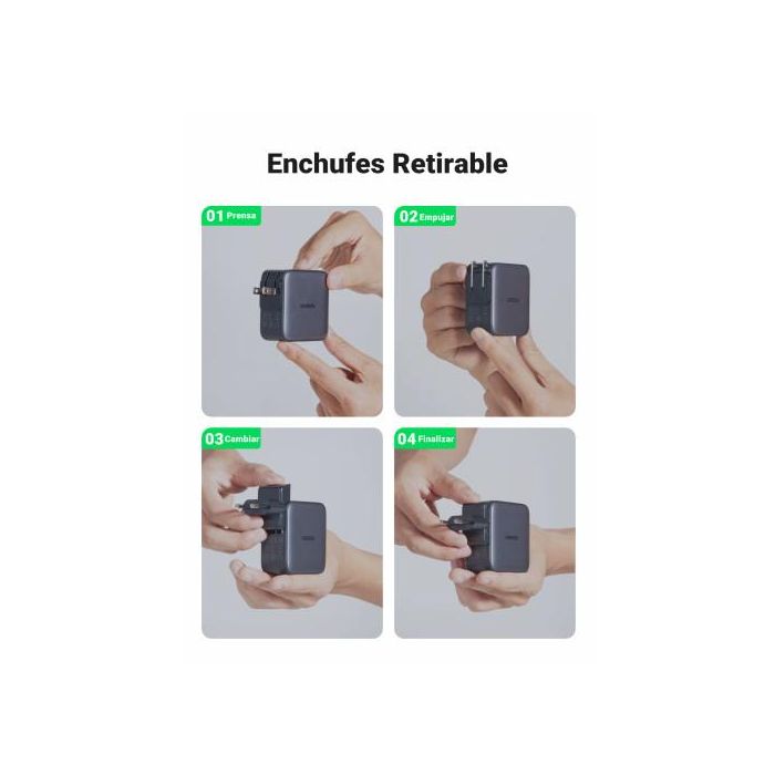 Ugreen 65W Nexode Gan Auriculares, Teléfono Móvil, Portátil, Reloj Inteligente, Tableta Gris Usb Carga Rápida Interior 5 Ugreen 65W Nexode Gan Auriculares, Teléfono Móvil, Portátil, Reloj Inteligente, Tableta Gris Usb Carga Rápida Interior 5