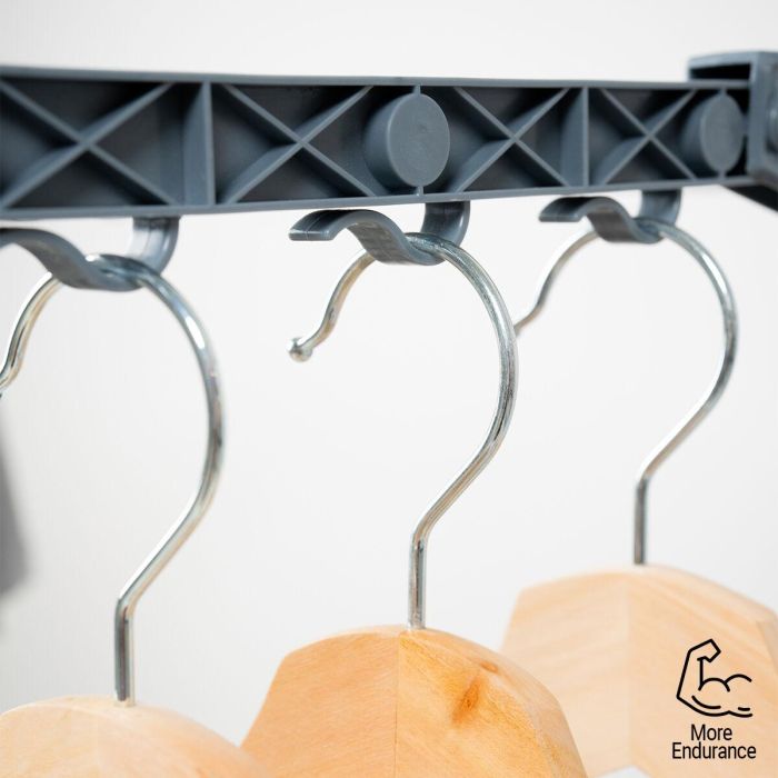 Tendedero Plegable Vertical con Ruedas Dolver InnovaGoods 24 Barras 7 Tendedero Plegable Vertical con Ruedas Dolver InnovaGoods 24 Barras 7