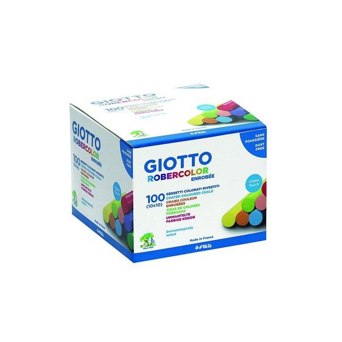 Tizas De Colores Giotto Robercolor Enrobee Caja C/100
