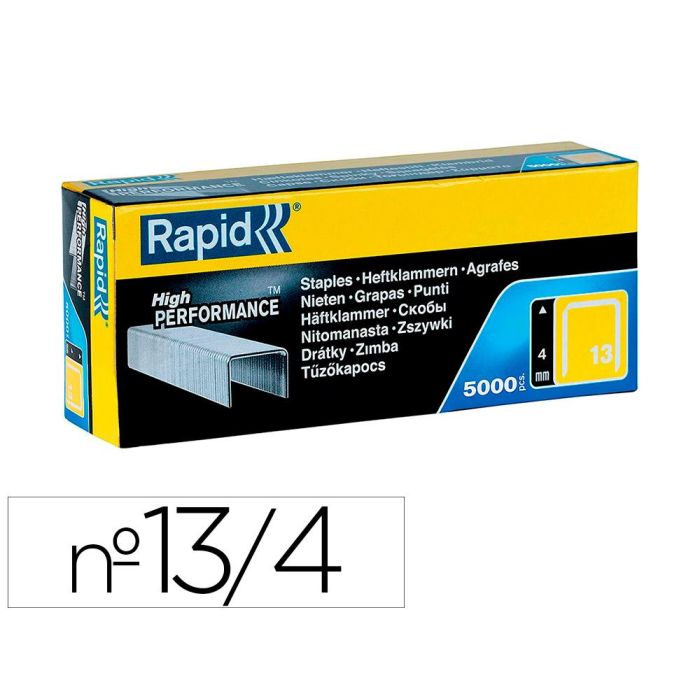 Grapas Rapid 13-4 mm Galvanizada Caja De 5000 Unidades