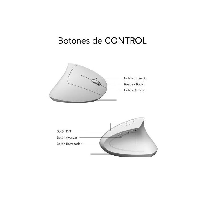 SUBBLIM GLIDE VERTICAL ERGO WIRED MOUSE WHITE 4 SUBBLIM GLIDE VERTICAL ERGO WIRED MOUSE WHITE 4