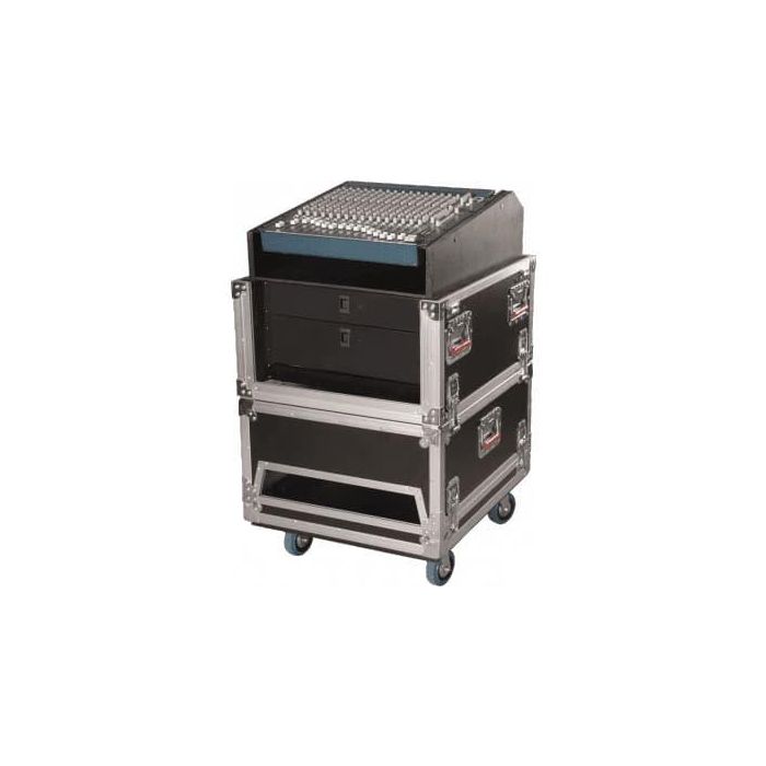 GATOR Flightcase de 14 Unidades con Rack Integrado de 6 Unidades