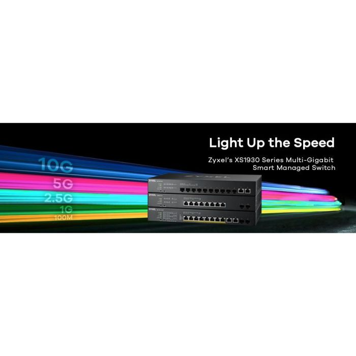 Zyxel XS1930-10-ZZ0101F Switch Gestionado L3 8 Puertos RJ45 10G + 2 Puertos SFP+ 10G Montaje en rack 4