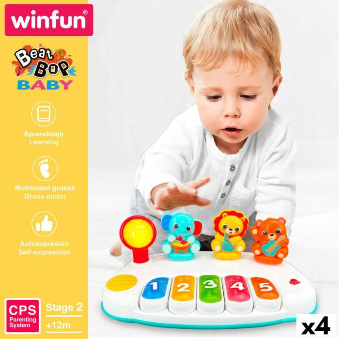 Piano de juguete Winfun 26 x 11 x 15 cm (4 Unidades) 15 Piano de juguete Winfun 26 x 11 x 15 cm (4 Unidades) 15