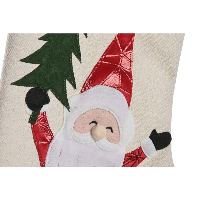 Calcetin Navidad Tradicional DKD Home Decor Crema Rojo 2 x 50 x 25 cm 1 Calcetin Navidad Tradicional DKD Home Decor Crema Rojo 2 x 50 x 25 cm 1