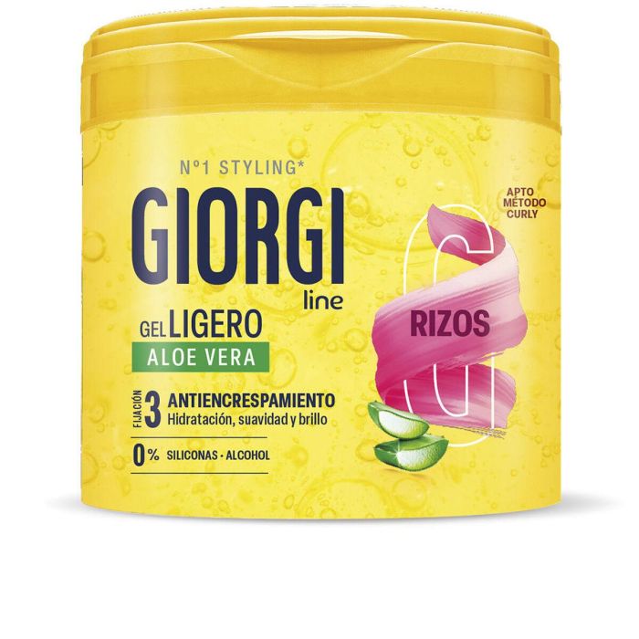 Giorgi Line Gel Ligero Rizos con Aloe Vera, Definición y Anti-Frizz, 400 ml
