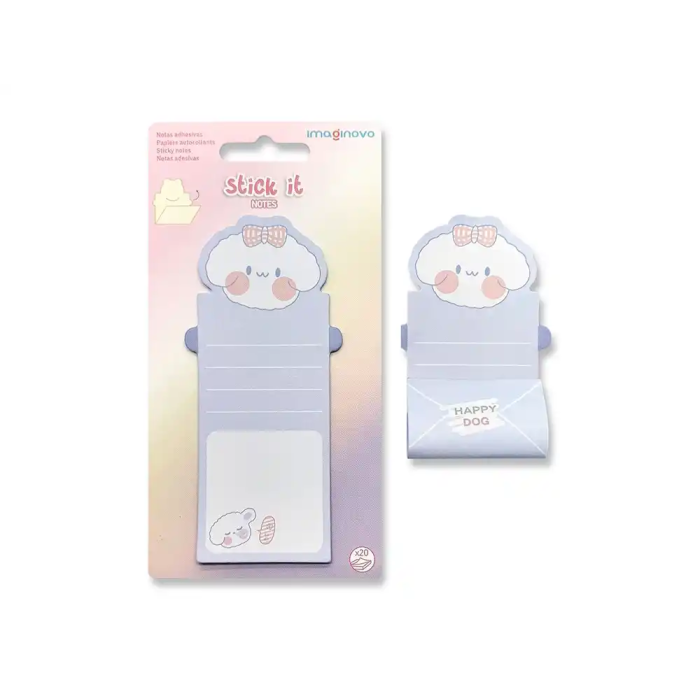 Imaginovo Bloc Notas Adhesivas con Mensaje Trasero Perro 20 Hojas 85x164 mm 4