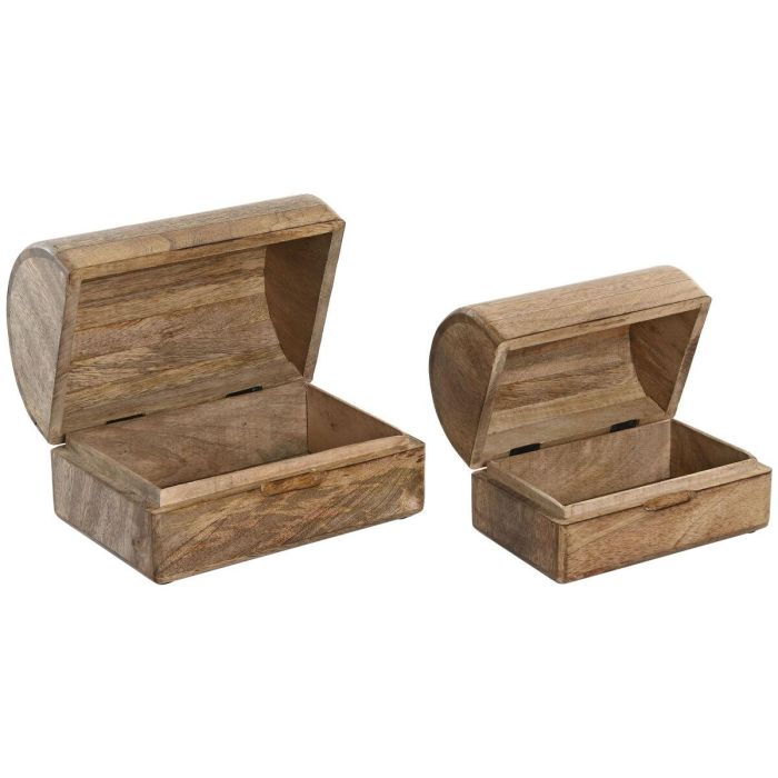 DKD Home Decor Caja de Mango Marrón Acabado Natural Redondeado Colección Softedges Urban 15x15x22 cm Set de 2 3 DKD Home Decor Caja de Mango Marrón Acabado Natural Redondeado Colección Softedges Urban 15x15x22 cm Set de 2 3