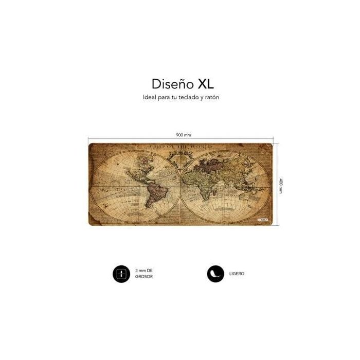 SUBBLIM Alfombrilla Vintage World XL Mouse Pad 900x400x3 1 SUBBLIM Alfombrilla Vintage World XL Mouse Pad 900x400x3 1