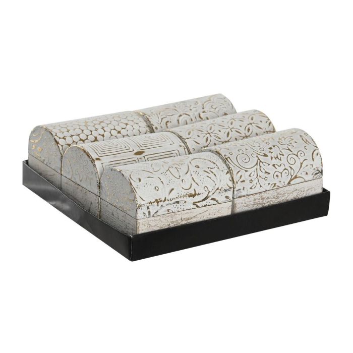 Joyero Arabe DKD Home Decor Dorado Blanco 5.3 x 5.3 x 7.5 cm (6 Unidades) 2 Joyero Arabe DKD Home Decor Dorado Blanco 5.3 x 5.3 x 7.5 cm (6 Unidades) 2