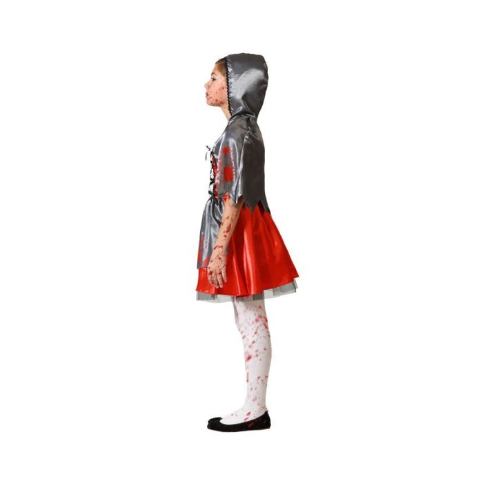 Disfraz Caperucita Roja Sangrienta Niña Infantil Talla 5-6 Años Halloween Polyester
