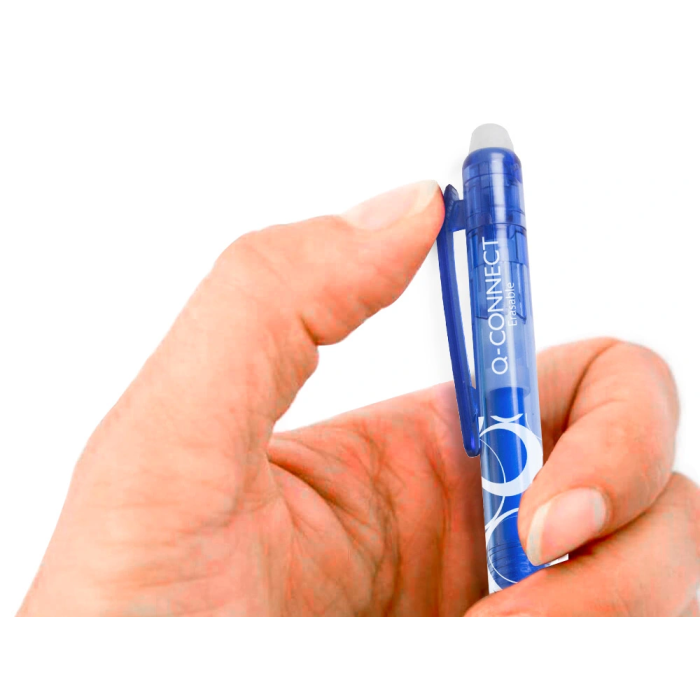 Q-connect Bolígrafo Retractil Borrable Tinta Gel Punta 0,7 mm Color Azul 4