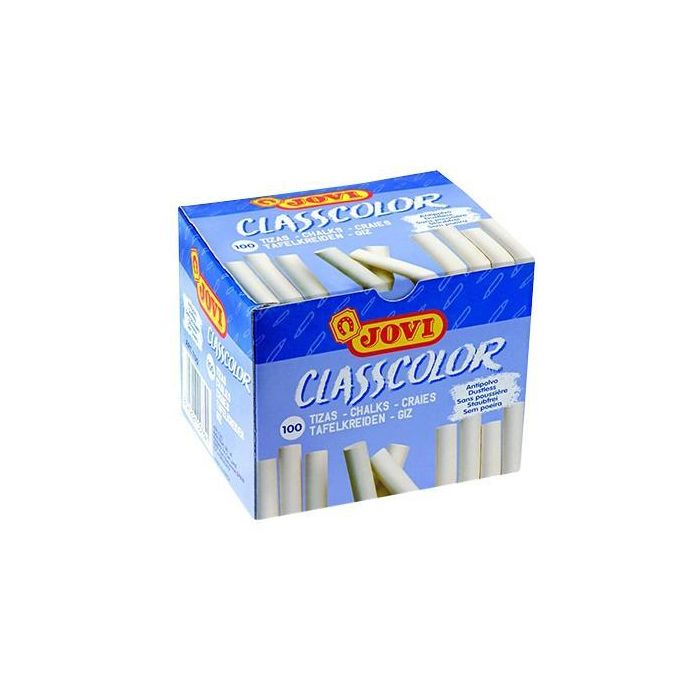 Jovi Tizas Classcolor School Antipolvo 80 mm Blanco Caja 100 Ud Jovi Tizas Classcolor School Antipolvo 80 mm Blanco Caja 100 Ud