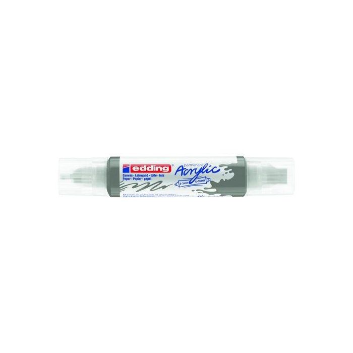Marcador Acrylic Edding 5400 3D Doble Punta (2-3/5-10 Mm) Antracita 5 unidades