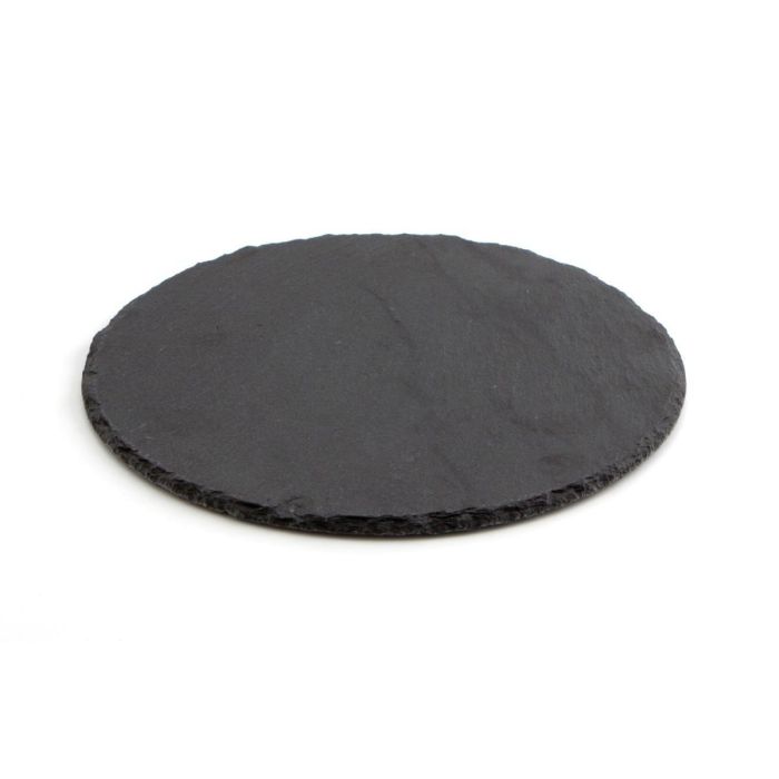 Quid Pizarra Redonda Select 25 cm Negra Pack de 12 Unidades, Mineral con Acabado Rugoso y Reciclable 0 Quid Pizarra Redonda Select 25 cm Negra Pack de 12 Unidades, Mineral con Acabado Rugoso y Reciclable 0