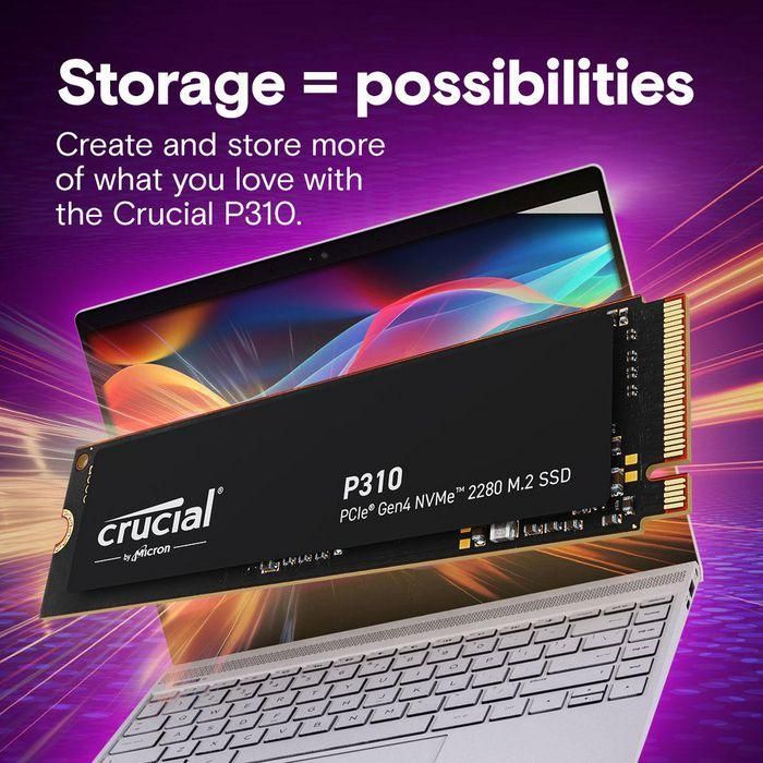 CRUCIAL SSD M.2 2TB PCIE4.0 NVME P310 7100MB/s 6000MB/s 2280 5 CRUCIAL SSD M.2 2TB PCIE4.0 NVME P310 7100MB/s 6000MB/s 2280 5