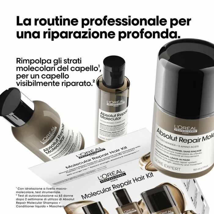 L'Oréal Professionnel Paris Absolut Repair Molecular Estuche 3 piezas - Repara 2 años de daño en una aplicación 5