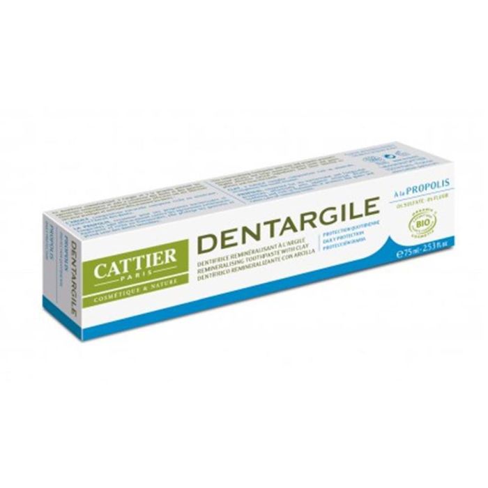 CATTIER Dentífrico Dentargile Propóleo Protección Encías Sensibles y Sangrado 75ml con Arcilla y Propóleo ECOCERT