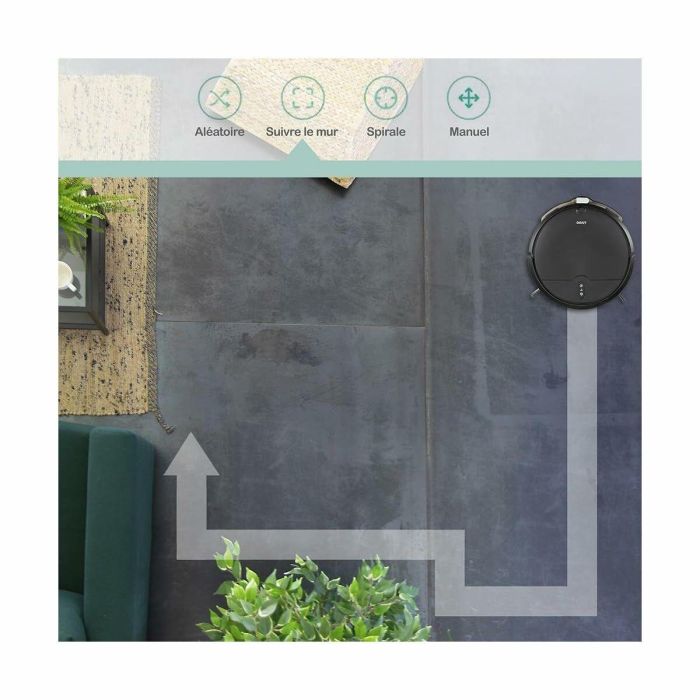 Livoo DOH145 WASH'UP Robot Aspirador Conectado 1000 Pa 70 min con 2 Depósitos Negro 3 Livoo DOH145 WASH'UP Robot Aspirador Conectado 1000 Pa 70 min con 2 Depósitos Negro 3
