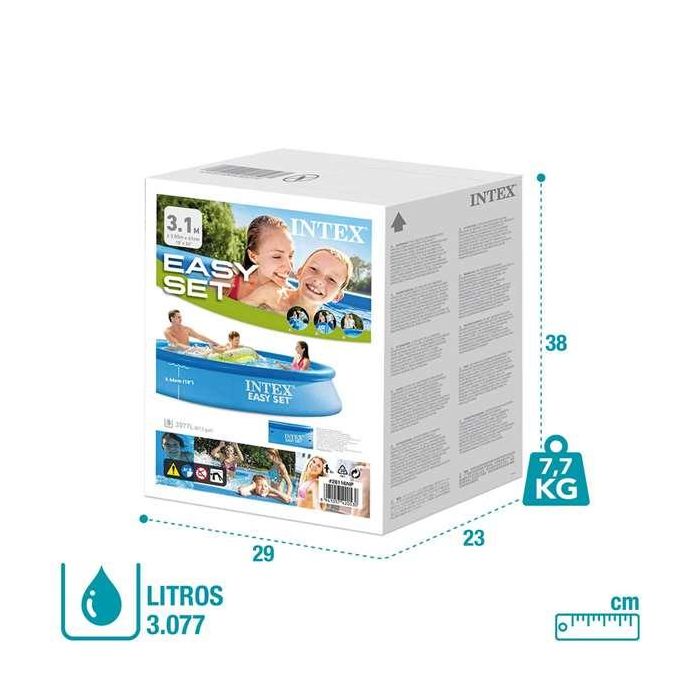 Piscina hinchable redonda easy set (capacidad 3077 litros) (+ 6 años) 305x61 cm 3