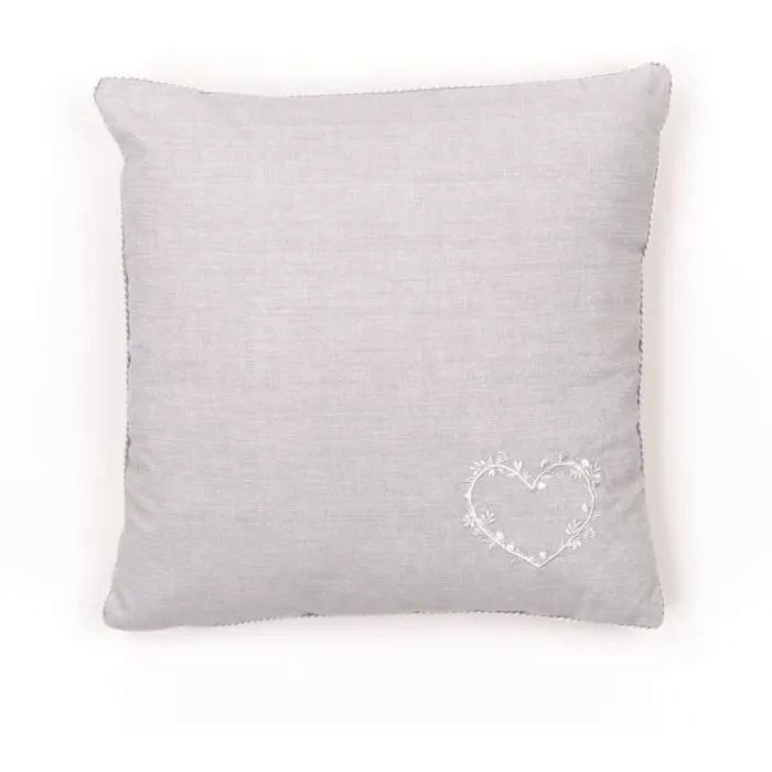 Today TOD1700240673742 Cojín - HOY - CHARME - Chambray x Petite broderie Constance - 40 x 40 cm 3