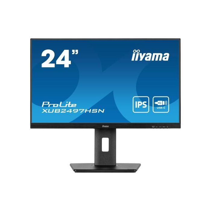 iiyama XUB2497HSN-B2 Monitor ProLite 23.8" FHD IPS 1ms 100Hz HDMI DP USB-Hub Speaker Pivot Negro