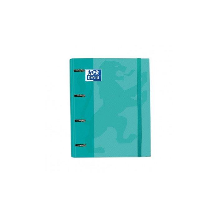 Oxford Carpeta Anillas Classic Europeanbinder A4+ 4x35 mm C-Recambio 100H Ice Mint Cierre Goma