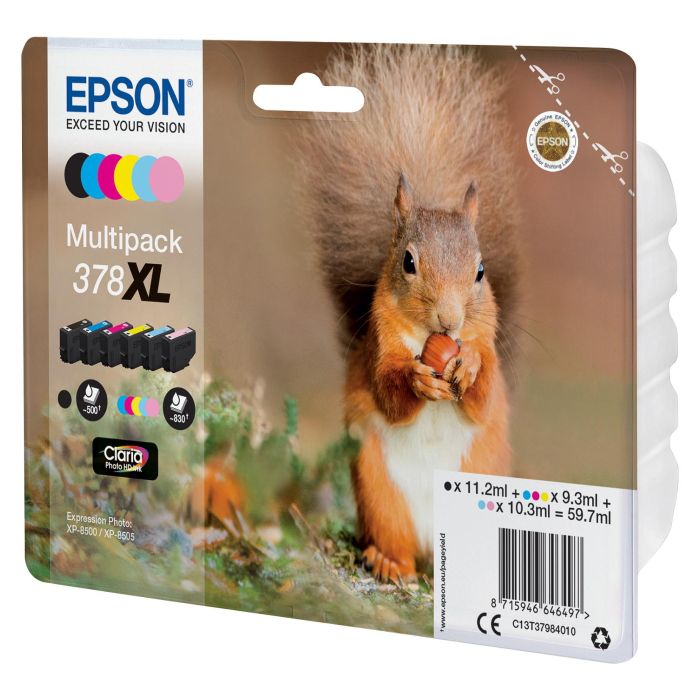 EPSON Multipack 6-colours 378XL Claria Photo HD Ink ARDILLA 1 EPSON Multipack 6-colours 378XL Claria Photo HD Ink ARDILLA 1