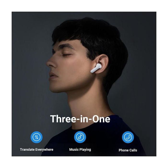 Timekettle M3 Auriculares con Traducción Offline Inalámbricos Bluetooth 5.2 para Llamadas/Música, Resistentes al Agua IPX4, 25h Batería, Blanco