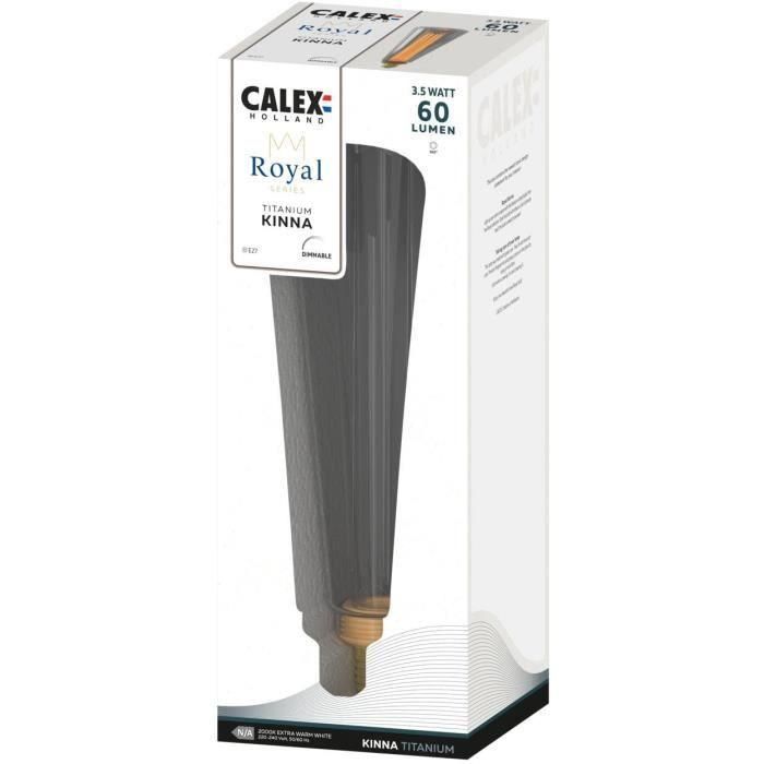 Calex CAL8712879157854 Bombilla LED E27 Royal Kinna 3,5W 60lm 2000K Regulable Titanio 3