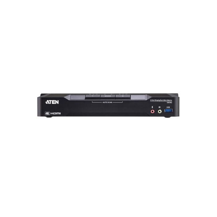 Aten KVM Switch 2 Puertos DisplayPort 4K Dual Display Mini-Matrix Boundless con Soporte para Periféricos USB 1 Aten KVM Switch 2 Puertos DisplayPort 4K Dual Display Mini-Matrix Boundless con Soporte para Periféricos USB 1