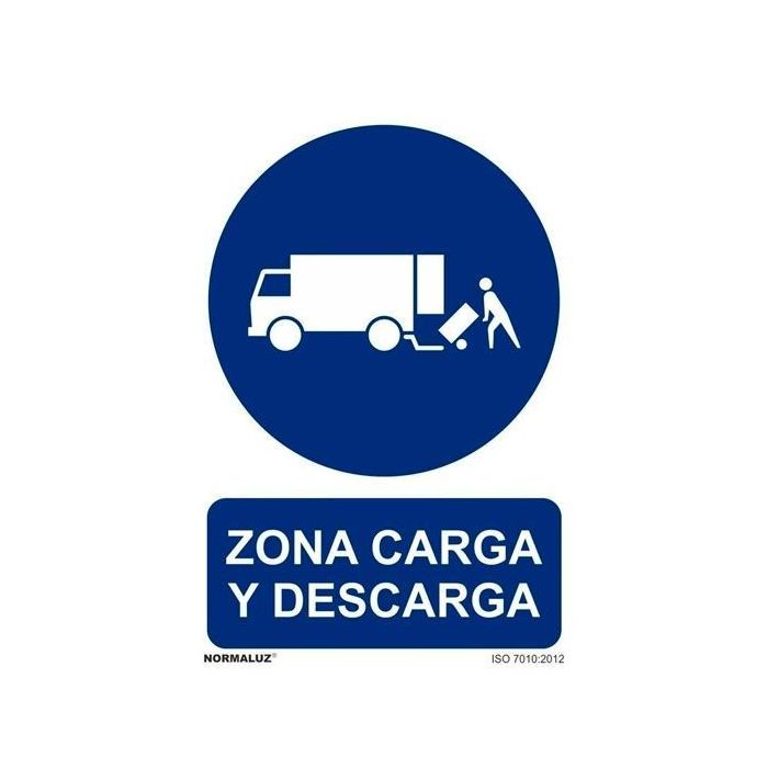 Archivo 2000 Señal De Aviso "Zona De Carga Y Descarga" 210x300 mm Pp Azul-Blanco