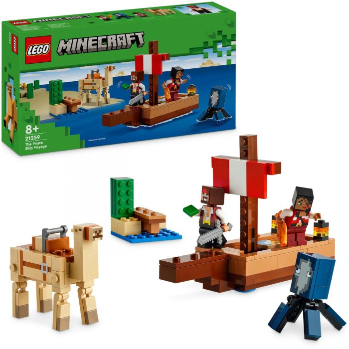 Lego Juego de Construcción Minecraft El Viaje en el Barco Pirata, Set de Construcción para Edad 8+ años 14